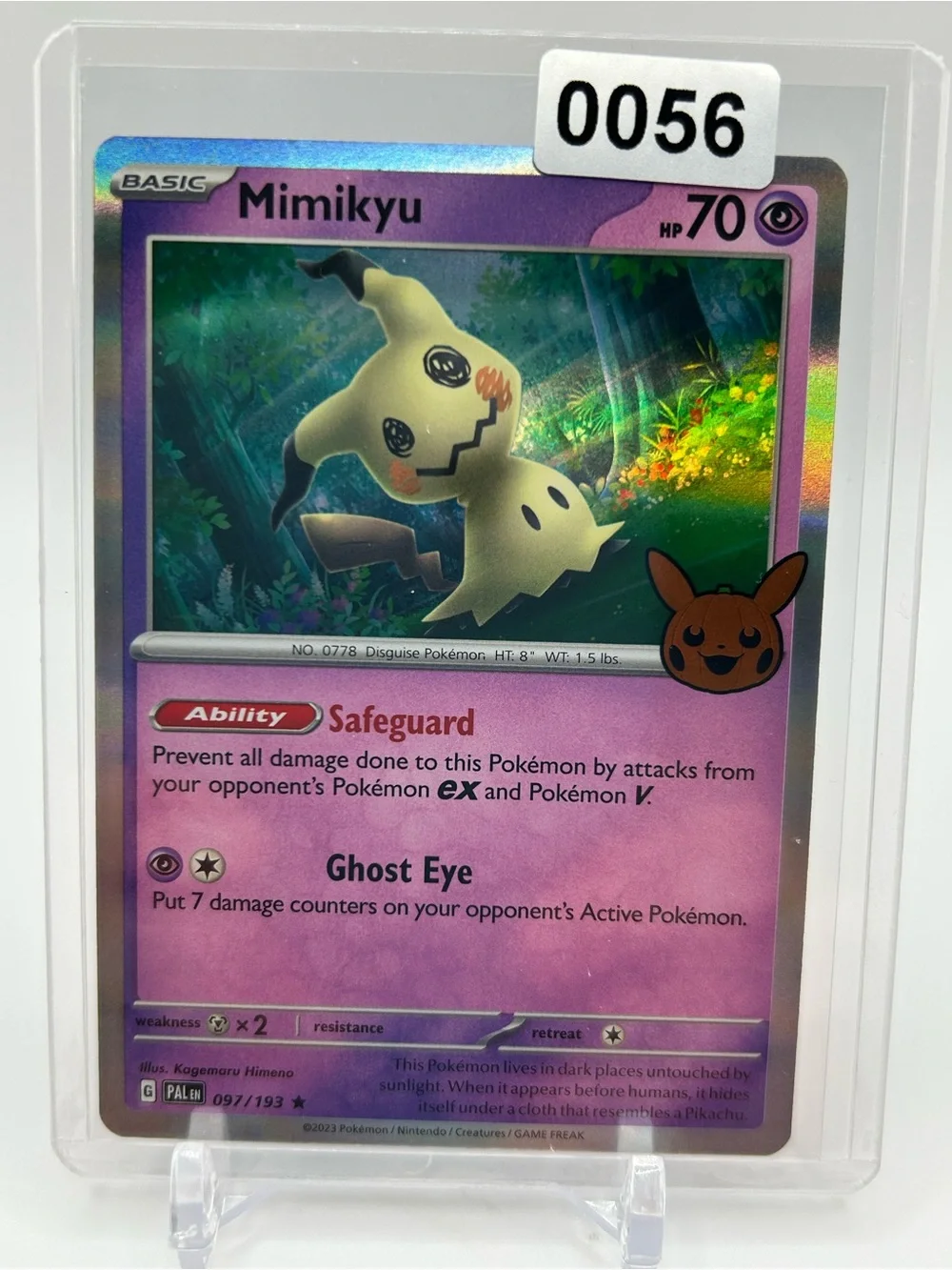 Mimikyu Pokémon Holographic Trick or Trade Card 🎃